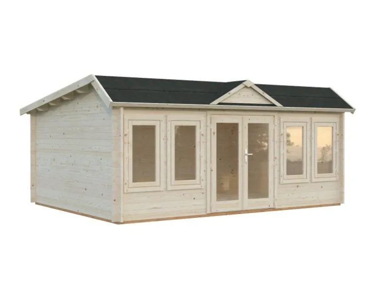 Palmako Gartenhaus Claudia Pent 530 x 380 cm Tauchgrundiert Hellbraun FSC®