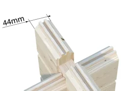 Palmako Gartenhaus Claudia Pent 530 x 380 cm Tauchgrundiert Hellbraun FSC®