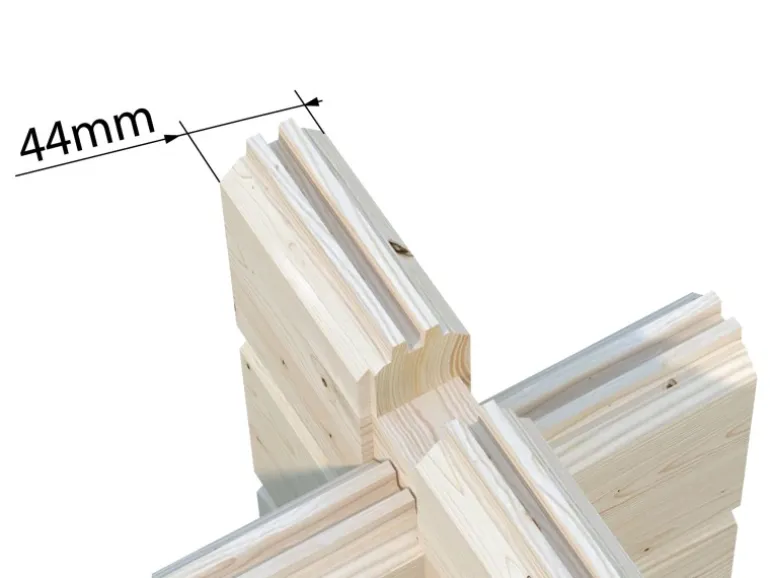 Palmako Gartenhaus Claudia Pent 530 x 380 cm Tauchgrundiert Hellbraun FSC®