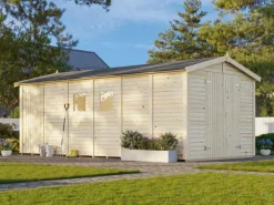 Palmako Gerätehaus Dan 273 x 550 cm Lackiert Dunkelgrau FSC®