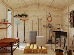 Palmako Gerätehaus Dan 273 x 550 cm Lackiert Dunkelgrau FSC®