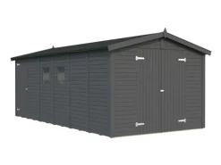 Palmako Gerätehaus Dan 273 x 550 cm Lackiert Dunkelgrau FSC®