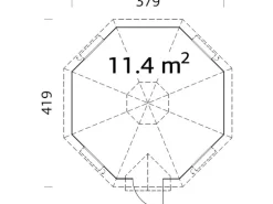 Palmako Grillkota Eva BxT: 379 cm x 379 cm