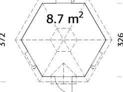 Palmako Grillkota Eva Grau tauchgrundiert BxT: 376 cm x 326 cm