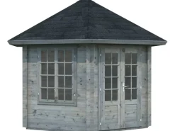 Palmako Holz-Pavillon Hanna inkl.Fußboden Grau BxT: 303 cm x 303 cm FSC®