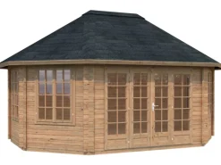 Palmako Holz-Pavillon Hanna Braun tauchgrundiert BxT: 571 cm x 421 cm