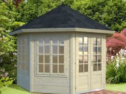 Palmako Holz-Pavillon Veronica 4 Natur unbehandelt 337 cm x 337 cm