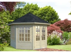 Palmako Holz-Pavillon Veronica 4 Natur unbehandelt 337 cm x 337 cm