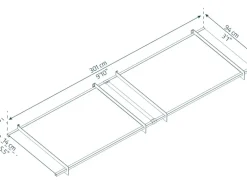 Palram - Canopia Vordach Nancy 14 cm x 301 cm x 94 Anthrazit Klar