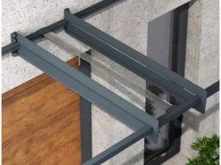 Palram - Canopia Vordach Nancy 14 cm x 301 cm x 94 Anthrazit Klar