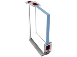 Panto nach außen öffnende Tür K 504 Weiß 98 cm x 198 cm Anschlag Links