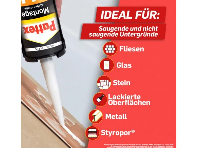 Pattex Montagekleber All Materials stark haftender Alleskleber 450 g