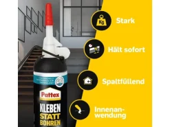 Pattex Montagekleber Kleben statt Bohren 133 g Spender Weiß