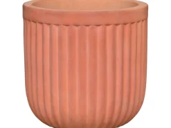 Pflanztopf Terrakotta Natur Strukturiert 28 cm x 28 cm x 27 cm