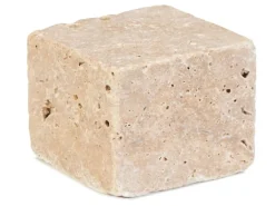Pflasterstein Travertin Noce allseits gesägt und getrommelt 10x10x8 cm