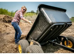 Polar Anhänger Schubkarre TA1500 Schwarz 249 cm x 137 cm