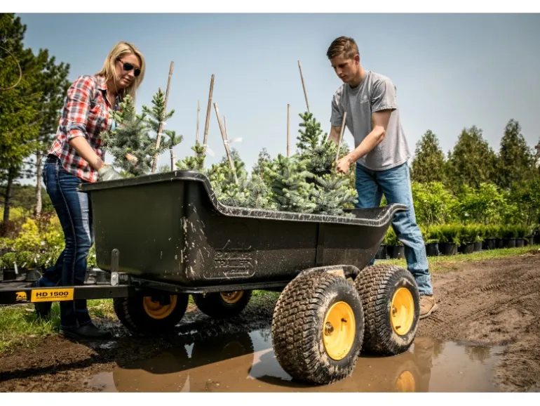 Polar Anhänger Schubkarre TA1500 Schwarz 249 cm x 137 cm