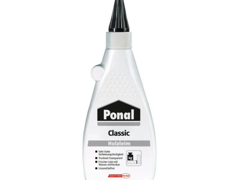 Ponal Holzleim Classic wasserbasierter Weißleim Transparent 550g