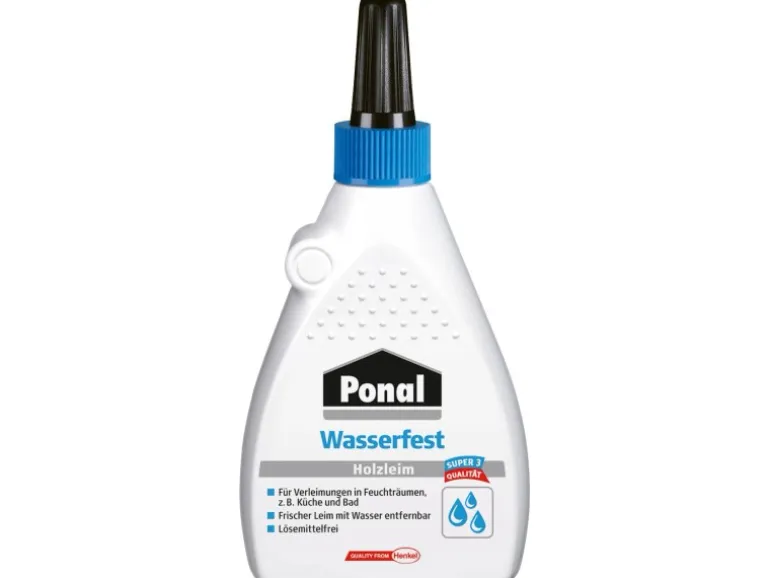 Ponal Holzleim Wasserfest 120 g Flasche trocknet transparent