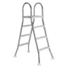 Poolomio Poolleiter Edelstahl 3-stufig mit Handlauf bis 120 cm