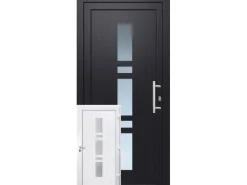 Premium Kunststoff-Haustür SMK 017 Anthrazit-Weiß 110 cm x 210 cm DIN R
