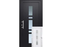 Premium Kunststoff-Haustür SMK 017 Anthrazit-Weiß 110 cm x 210 cm DIN L