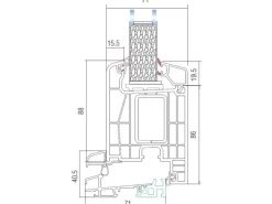Premium Kunststoff-Nebeneingangstür SMK 510 Weiß 98 cm x 198 cm DIN L