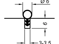 Primo Fenster- und Türdichtung SD 26 Schwarz 2-6 mm rund Meterware