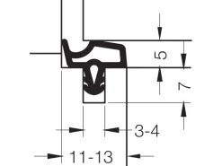 Primo Türdichtung Holzzarge Lignum 34 AC 3-4 mm x 5 m Beige