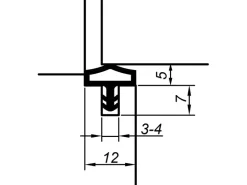 Primo Türdichtung Holzzarge Lignum 34 Weiß 3-4 mm Meterware