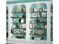 PROFHOME 155004 Byblos Regalfront Zierelement Stuckdekor, 23,1 cm x 5,0 cm x 4,3 cm Weiß