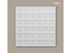 PROFHOME 159817 3D Wandpaneel Wandvertäfelung Akustikpaneel 0,25 m2 50 cm x 2 cm x 50 cm Weiß