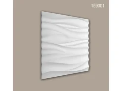 PROFHOME 159001 3D Wandpaneel Wandvertäfelung Akustikpaneel 0,36 m2 60 cm x 2,2 cm x 60 cm Weiß