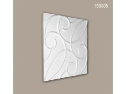 PROFHOME 159005 3D Wandpaneel Wandvertäfelung Akustikpaneel 0,36 m2 60 cm x 2 cm x 60 cm Weiß