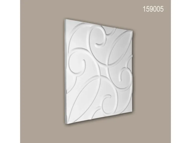 PROFHOME 159005 3D Wandpaneel Wandvertäfelung Akustikpaneel 0,36 m2 60 cm x 2 cm x 60 cm Weiß