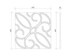 PROFHOME 159005 3D Wandpaneel Wandvertäfelung Akustikpaneel 0,36 m2 60 cm x 2 cm x 60 cm Weiß