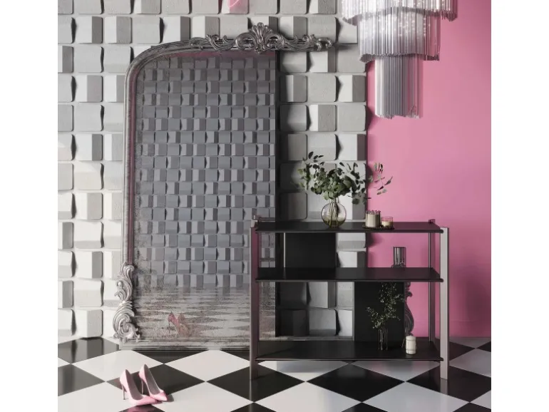 PROFHOME 159823 3D Wandpaneel Wandvertäfelung Akustikpaneel 0,36 m2 60 cm x 4,4 cm x 60 cm Weiß