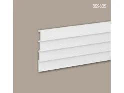 PROFHOME 659805 3D Wandpaneel Wandvertäfelung Akustikpaneel 2 m 200 cm x 2,8 cm x 24 cm Weiß