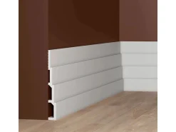 PROFHOME 659805 3D Wandpaneel Wandvertäfelung Akustikpaneel 2 m 200 cm x 2,8 cm x 24 cm Weiß