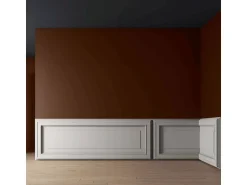 PROFHOME 159821 3D Wandpaneel Wandvertäfelung Akustikpaneel 0,75 m2 150 cm x 4,2 cm x 50 cm Weiß