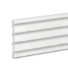 PROFHOME 659806 3D Wandpaneel Wandvertäfelung Akustikpaneel Stuckleiste 2 m 200 cm x 2 cm x 24 cm Weiß