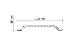 PROFHOME 157004 Deckenplatte Deckenelement Wandpaneel Stuckdekor, 70,2 cm x 70,2 cm x 8,5 cm Weiß