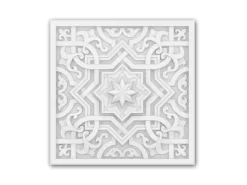 PROFHOME 157503 Deckenplatte Wandvertäfelung Deckenelement 29,2 x 29,2 cm 29,2 cm x 29,2 cm x 6 cm Weiß