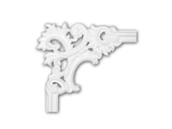 PROFHOME 152299 Eckelement für Wandleiste Zierelement dekoratives Element 32,3 cm x 36 cm x 2,2 cm Weiß