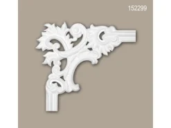 PROFHOME 152299 Eckelement für Wandleiste Zierelement dekoratives Element 32,3 cm x 36 cm x 2,2 cm Weiß