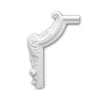 PROFHOME 152290 Eckelement für Wandleiste Zierelement dekoratives Element 21,5 cm x 39,5 cm x 2,4 cm Weiß