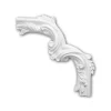 PROFHOME 152400 Eckelement für Wandleiste Zierelement dekoratives Element 29,3 cm x 29,3 cm x 2,6 cm Weiß