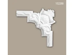 PROFHOME 152288 Eckelement für Wandleiste Zierelement dekoratives Element 27 cm x 27 cm x 3,2 cm Weiß