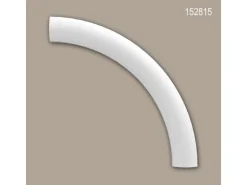 PROFHOME 152815 Eckelement Zierelement Dekorelement Stuck Ornament 24,5 cm x 2 cm x 24,5 cm Weiß