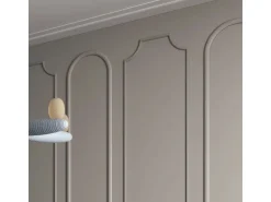 PROFHOME 152815 Eckelement Zierelement Dekorelement Stuck Ornament 24,5 cm x 2 cm x 24,5 cm Weiß